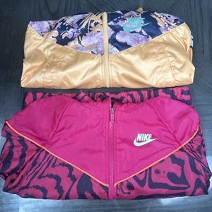 Nike Jackets Girls Size Large Lightweight hooded Full Zip Lot Of 2 - Picture 1 of 12