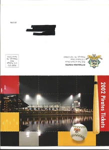 2002 Pittsburgh Pirates Ticket ORDER FORM & Season Schedule-16.5X 8.5"OPEN - Picture 1 of 3