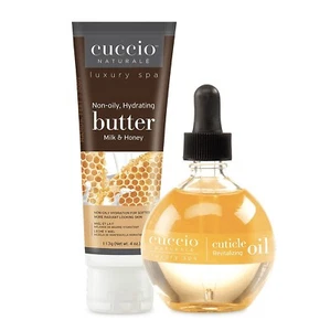 Cuccio Naturale Luxury Spa Hydration Essentials 2 Pc Body Butter And Cuticle Oil - Picture 1 of 6