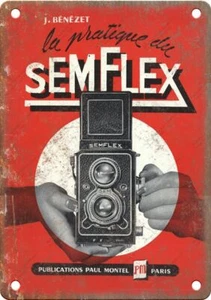 Insegna Metallo Riproduzione Vintage Semflex Film Camera Pubblicità Look Retrò C45 - Foto 1 di 2