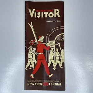 Il Visitatore di New York Febbraio 1942 Vintage N.Y. Central System pagina pieghevole intatta - Foto 1 di 7