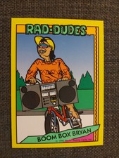 1990 RAD-DUDES  Boom Box Bryan Pacific Trading Cards #12