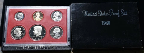 1980-S U.S. Mint Proof Set 5 Coins - Pristine Hand Picked Set Cover