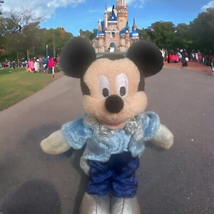 Vintage Disney Miniature Mickey Mouse Anniversary Plush 5 in Blue Tuxedo - Bild 1 von 5