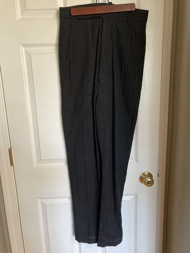 Pantaloni a mosca Rick Owens da uomo 100% lana con bottoni taglia US 36 neri