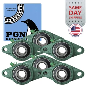 (6) UCFL204-12 Solid Base Pillow Block Flange Mounted Bearing 3/4" Bore 2 Bolt - Picture 1 of 11