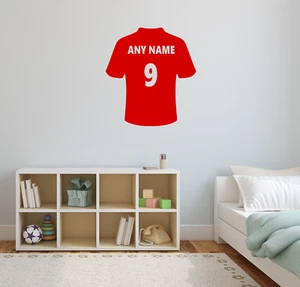 Create Your Own Football Shirt Any Name Any Number Wall Decal Art Sticker NA14 - Picture 1 of 7