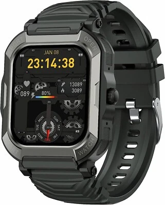 Relojes inteligentes militares para hombres teléfonos Android compatibles con iPhone reloj inteligente resistente Foto 1 de 4