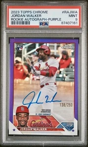 2023 Topps Chrome Jordan Walker 138/250 PSA 9 Purple Refractor RC Auto #RA-JWA - Picture 1 of 4