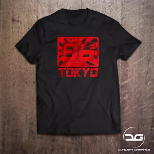 T-shirt auto giapponese JDM Rising Sun Flag 86 Racers Tokyo divertente deriva regalo - Foto 1 di 2