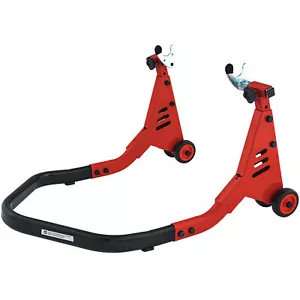 Elevador Trasero Universal Caballete Moto Rojo Ajustable Metal - Imagen 1 de 2