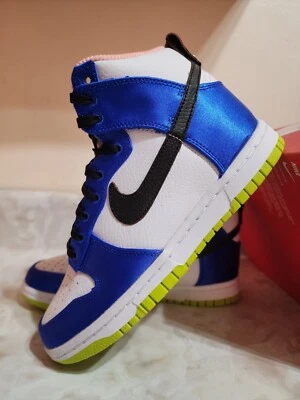 Mujer Talla 5.5 Nike Dunk Alto Azul Satinado [DV2185-100] Tenis🔥🔥🔥 Foto 1 de 4