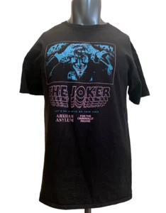 Batman Men Size L Black The Joker 100% Cotton Graphic Print Short Sleeve T-Shirt - Picture 1 of 6