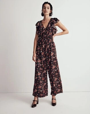Madewell Women's Size XS Pampas Blooms Deep V Ruffled Jumpsuit NI666 - Image 1 of 4
