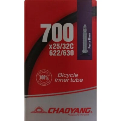 Camera d'aria Bici ChaoYang 700 x 25/32 valvola Presta lunga 48mm