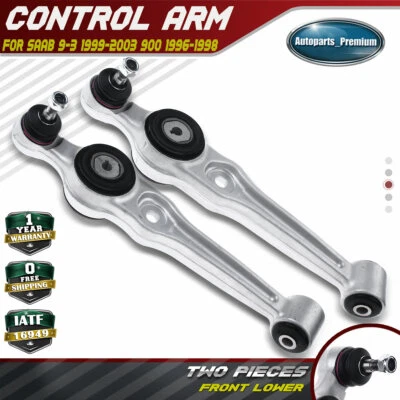 2x Front Lower Suspension Control Arm w/ Ball Joint for Saab 9-3 99-03 900 96-98 - Image 1 of 4