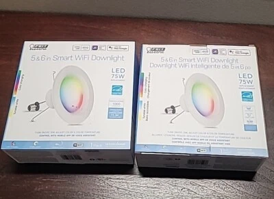 WiFi Smart LED Recessed Downlight 5 &6in 75W Replacement Feit Electric *Lot Of 2 - Image 1 of 4