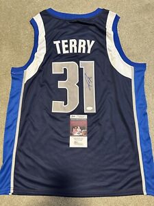 Jason Terry Signed Dallas Mavericks Custom NBA Jersey JSA COA Autograph Large