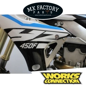 Yamaha YZ450F 18 19 20 21 22 Radiator Braces Works Connection Silver MX YZ 450F - Picture 1 of 11