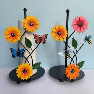 Sunflower Kitchen Paper Towel Holder Iron Base For Easy to Clean and Use - Picture 1 of 5
