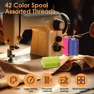 42 Pcs 1000 Yards Sewing Machine Thread for Sewing 42 Colors Sewing Thread TaQpD - Picture 1 of 10