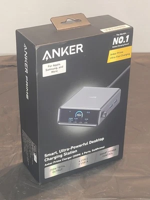 Anker Prime 250W - USBC Charger - 6 Port GaN Charging Station ~ NEW  SEALED - Image 1 of 4