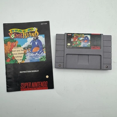 Super Mario World 2 Yoshi's Island Nintendo SNES Game Tested Working Authentic - Image 1 of 4
