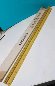 Vintage DORIC K&E Co. N8881 Architect Scale, 3 Sided Lucite Acrylic Black Text  - Picture 1 of 7