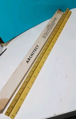 Vintage DORIC K&E Co. N8881 Architect Scale, 3 Sided Lucite Acrylic Black Text  - Image 1 of 4