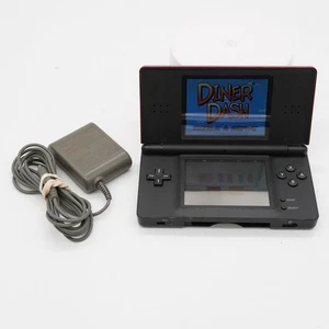 Consola portátil Nintendo DS Lite roja metálica negra probada USG-001 - Imagen 1 de 8