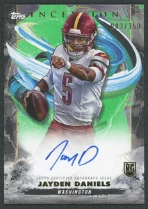 2024 Topps Inception Jayden Daniels Auto Green /150 - Picture 1 of 2