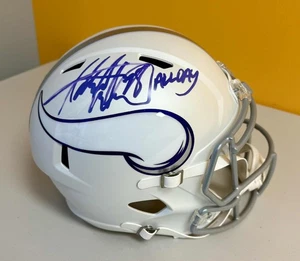 Adrian Peterson Signed Vikings Full Size Matte White NFL Helmet "ALL DAY" JSA - Picture 1 of 1