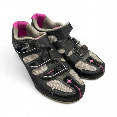 Tênis de ciclismo feminino Specialized Spirita RBX preto rosa tamanho 8 UE 39 - Imagem 1 de 4