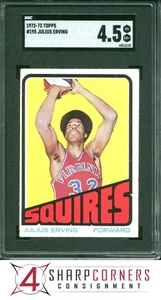 1972 TOPPS #195 JULIUS ERVING RC HOF SGC 4.5 - Picture 1 of 4