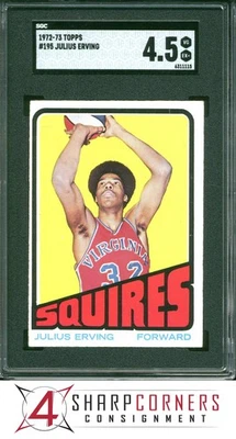 1972 TOPPS #195 JULIUS ERVING RC HOF SGC 4.5 - Imagem 1 de 4