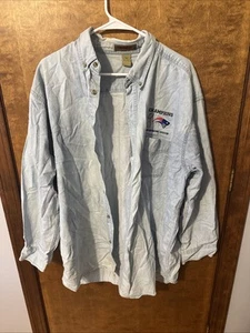 Vintage New England Patriots Super Bowl Denim Button Up Shirt XL Y2K NFL - Bild 1 von 5