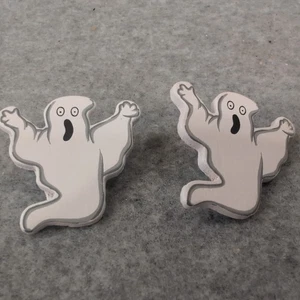 Lindos Pendientes Fantasma Blanco Halloween Espeluznante Divertido Novedad - Imagen 1 de 2