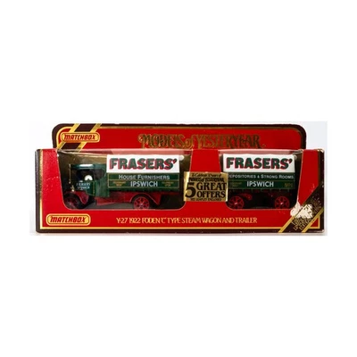 Matchbox Models of Yesteryea  1922 Foden 'C' Type Steam Wagon and Trai VG/Mint - Image 1 of 2
