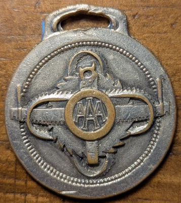 E. C. Atkins & Co. Silver Steel Saws AAA Saw Blade Image Medal Watch Fob - Image 1 of 4