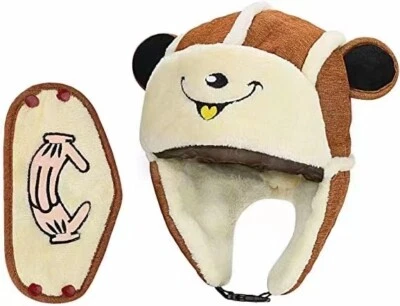 Oso Invierno Cálido Bebé Niño Tejido Sombrero + Cubierta Facial Para Niño Niña Niños Regalos  Foto 1 de 4