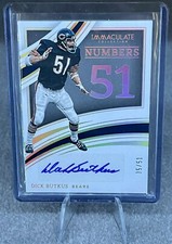 2022 Panini Immaculate Collection Numbers Dick Butkus Auto /51