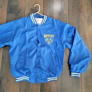 Vintage 80s 90s Rapid City South Dakota SD Jacket Mens Med ? USA blue Hartwell - Picture 1 of 12