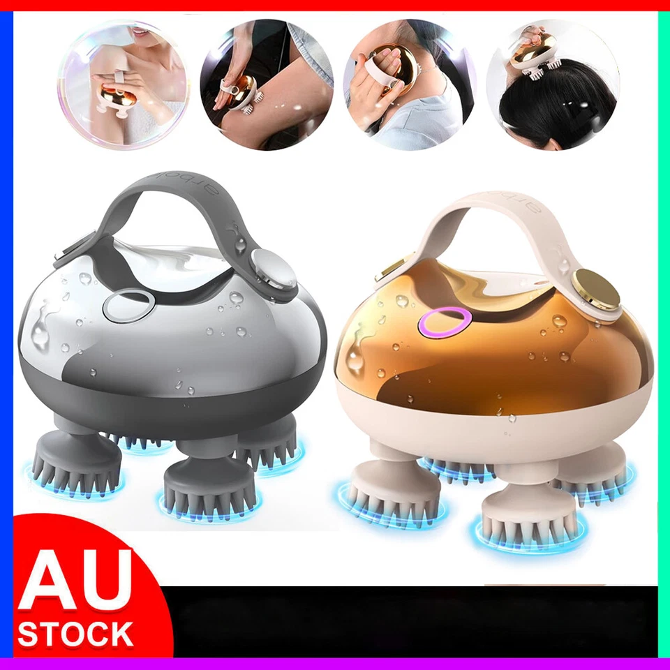 New Electric Scalp Head Massager Waterproof Massager Care Relax Deep Tissue Head - image 1 of 1