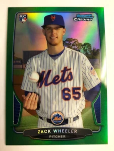 2013 Bowman Chrome Mini #329 ZACK WHEELER Green Refractor Rookie SP /75 NY Mets - Picture 1 of 3