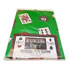 Linencorp Poker Tablecloth Square 52 x  52 in Square Green Playing Cards