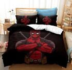 Microfiber Quilt Comforter Marvels Deadpool Bed Pillowcase Single Double Size UK