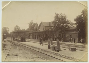 Vosges. Saint-Dié. Vue de la gare au train de 11 heures. 15 juillet 1888. - Picture 1 of 2