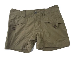 Marmot Size 4 XS Shorts Ginny Chino Outdoor Hiking In Olive Green Button Pockets - Picture 1 of 17