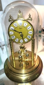 Vintage Heirloom W. Germany 400 day Anniversary Quartz Clock Rotating w Manual - Picture 1 of 8