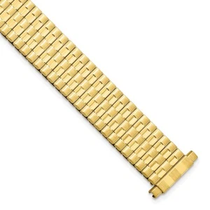 12-16mm Gold-tone ThinFlexo Satin/Mirror Expansion Stainless Steel Watch Band - Picture 1 of 3